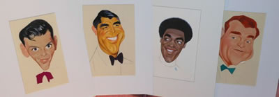 Fred Astaire, Bill Cosby, Red Skelton, Cary Grant & Frank Sinatra (five portraits)