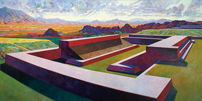 Terraces with mountains beyond, 1993