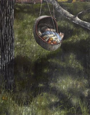 INFANT IN HANGING BASKET by Chuck Walker - Auction record, sale price, and art valuation. Compare with similar artists and explore comparable artworks.