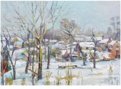 Houses in Winter by Lillian Thoele - Auction record, sale price, and art valuation. Compare with similar artists and explore comparable artworks.