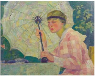Young Woman with Parasol