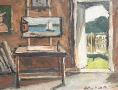 Interior of the Artist's Studio by Wallace Herndon Smith - Auction record, sale price, and art valuation. Compare with similar artists and explore comparable artworks.