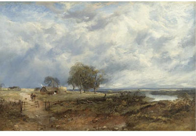 NEAR THE RIVER TAY by Horatio McCulloch - Auction record, sale price, and art valuation. Compare with similar artists and explore comparable artworks.