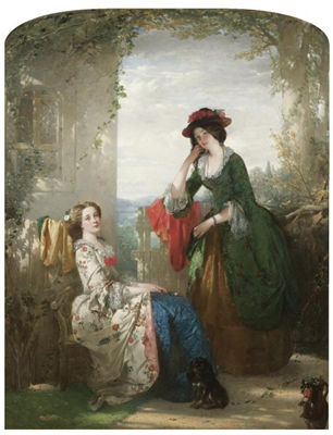 SOPHIA AND OLIVIA, FROM THE VICAR OF WAKEFIELD by Thomas Faed - Auction record, sale price, and art valuation. Compare with similar artists and explore comparable artworks.
