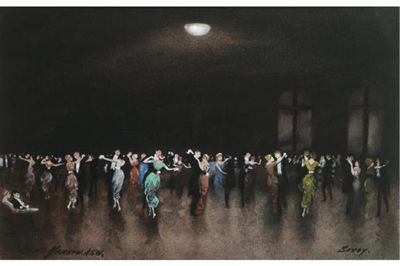 BALLROOM DANCING AT THE SAVOY, LONDON by Hans Jacob Hansen - Auction record, sale price, and art valuation. Compare with similar artists and explore comparable artworks.