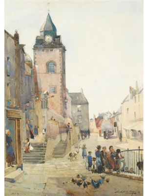 SOUTH QUEENSFERRY by Archibald Kay - Auction record, sale price, and art valuation. Compare with similar artists and explore comparable artworks.