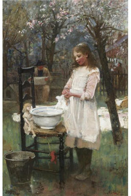 Sample artwork by Flora MacDonald Reid (1861 - 1938), known for figure, genre, landscape paintings - View similar artists and auction records