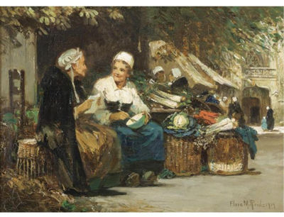 MARKET GOSSIP by Flora MacDonald Reid - Auction record, sale price, and art valuation. Compare with similar artists and explore comparable artworks.
