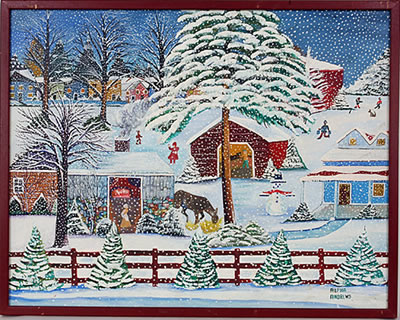 Village Snow Scene