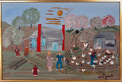 Sample artwork by Annie G Wellborn (1928 - 2010), known for naive genre painting - View similar artists and auction records