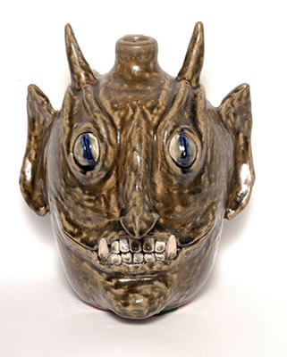 Devil Face Jug by John Meaders - Auction record, sale price, and art valuation. Compare with similar artists and explore comparable artworks.