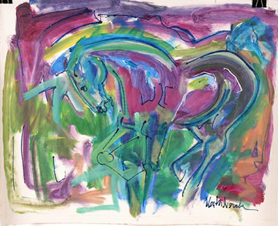 Purple and Green Horse by Neith Nevelson - Auction record, sale price, and art valuation. Compare with similar artists and explore comparable artworks.