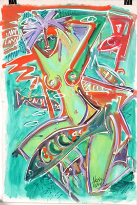 Green Nude With Fish. by Neith Nevelson - Auction record, sale price, and art valuation. Compare with similar artists and explore comparable artworks.