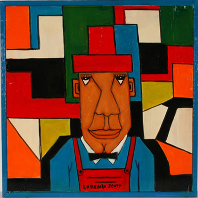 Portrait of Lorenzo Scott: Cubist Self-Portrait