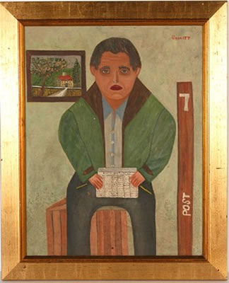 Man Sitting At Post #7.