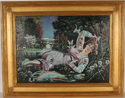 Lady In Red by McKendree Long - Auction record, sale price, and art valuation. Compare with similar artists and explore comparable artworks.