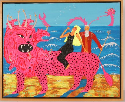 The Whore Of Babylon Riding On A Beast With Seven Heads