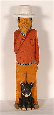 Sample artwork by Johnson Antonio (Born 1931), known for naive polychrome carving - View similar artists and auction records