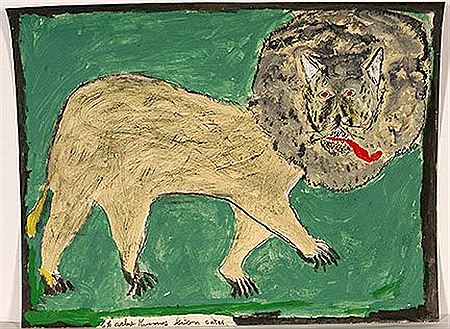 Sample artwork by Charles Kinney (1906 - 1991), known for naive religious, sculptor - View similar artists and auction records
