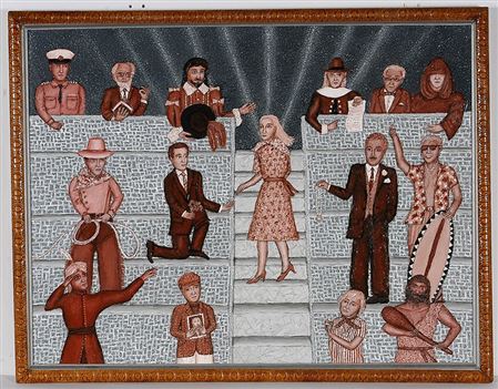 Sample artwork by Stephen Warde Anderson (Born 1953), known for naive classical figure and portrait painting - View similar artists and auction records