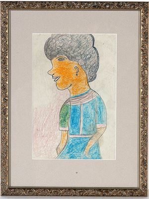 Portrait of Nellie Mae Rowe: Self-portrait