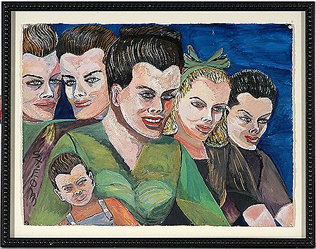 Eddie As A Young Boy Surrounded By Women