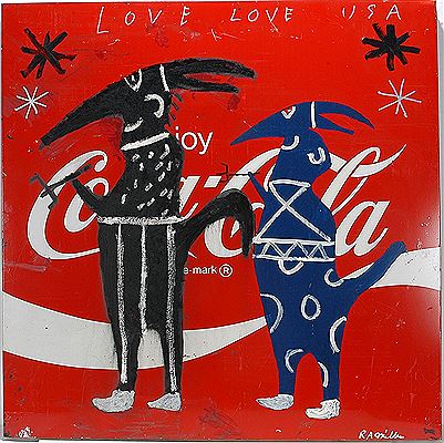 Coca-Cola Tag Team Devils by Reuben Aaron Miller - Auction record, sale price, and art valuation. Compare with similar artists and explore comparable artworks.