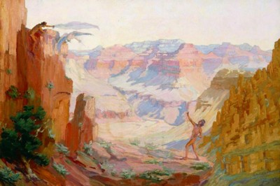 Eagle hunting, Grand Canyon