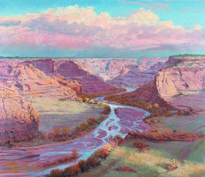 Sample artwork by Richard Iams (Born 1950), known for landscape, structure - View similar artists and auction records