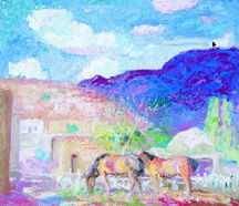 Purple Mountains-Animals Grazing by Albert Henry Krehbiel - Auction record, sale price, and art valuation. Compare with similar artists and explore comparable artworks.