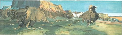 Plains Indians Hunting Buf