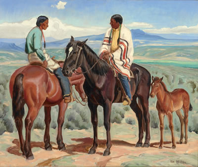 Sample artwork by Ila McAfee (1897 - 1995), known for portrait and animal painting, sculpture, textile design - View similar artists and auction records