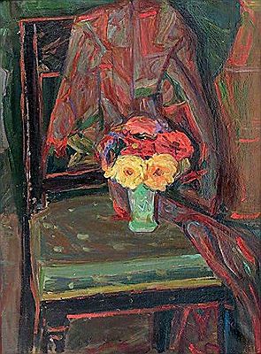 Le bouquet sur la chaise