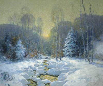 Winter Brook by Ernest Albert - Auction record, sale price, and art valuation. Compare with similar artists and explore comparable artworks.