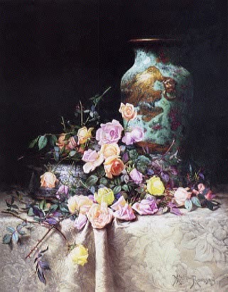 Roses and an Oriental Vase on a Brocade by Milne Ramsey - Auction record, sale price, and art valuation. Compare with similar artists and explore comparable artworks.