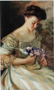 Young Woman with Flowers
