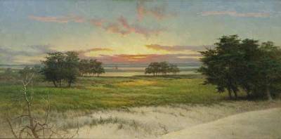 Distant Sunset Along the Coast by Frederick DeBourg (De Berg) Richards - Auction record, sale price, and art valuation. Compare with similar artists and explore comparable artworks.
