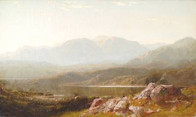 View on a Lake by John Bunyan Bristol - Auction record, sale price, and art valuation. Compare with similar artists and explore comparable artworks.