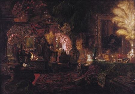 Interior with Artist Sketching