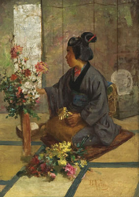 Arranging Flowers by J Charles Arter - Auction record, sale price, and art valuation. Compare with similar artists and explore comparable artworks.