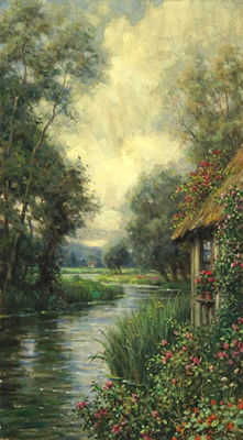 Rose Garden by a Stream, Launay