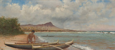 Hawaiian Fisherman near Diamond Head