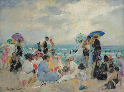 Bathers on the Beach, Bass Rocks