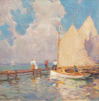 A Summer Sail by Walter Granville-Smith - Auction record, sale price, and art valuation. Compare with similar artists and explore comparable artworks.
