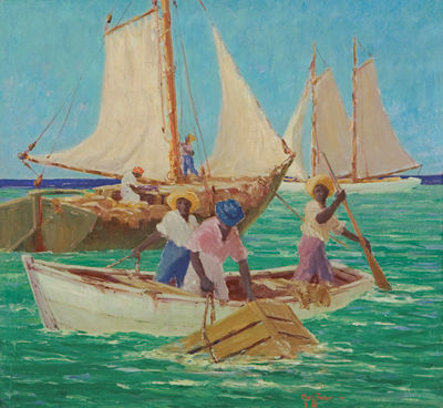 "Nassau Harbor" by Harry Leslie Hoffman - Auction record, sale price, and art valuation. Compare with similar artists and explore comparable artworks.