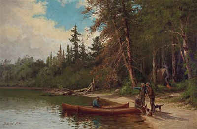 Sample artwork by Edward Hill (1843 - 1923), known for landscape, hunting genre, still life painting - View similar artists and auction records
