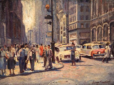 SIDEWALKS OF NEW YORK and NEW YORK STREET SCENE (A PAIR)