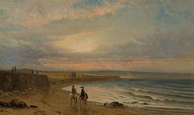 HORSEBACK RIDERS ON THE BEACH