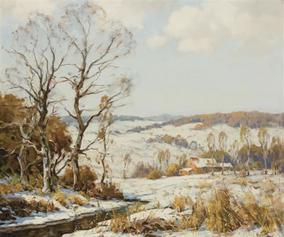 The Melting Snow by Walter Hartson - Auction record, sale price, and art valuation. Compare with similar artists and explore comparable artworks.