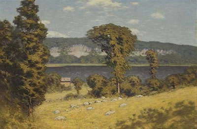 A View in Woodbridge, Connecticut by George Thomson - Auction record, sale price, and art valuation. Compare with similar artists and explore comparable artworks.